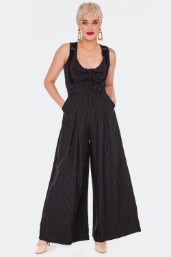 Pantalon large rayé