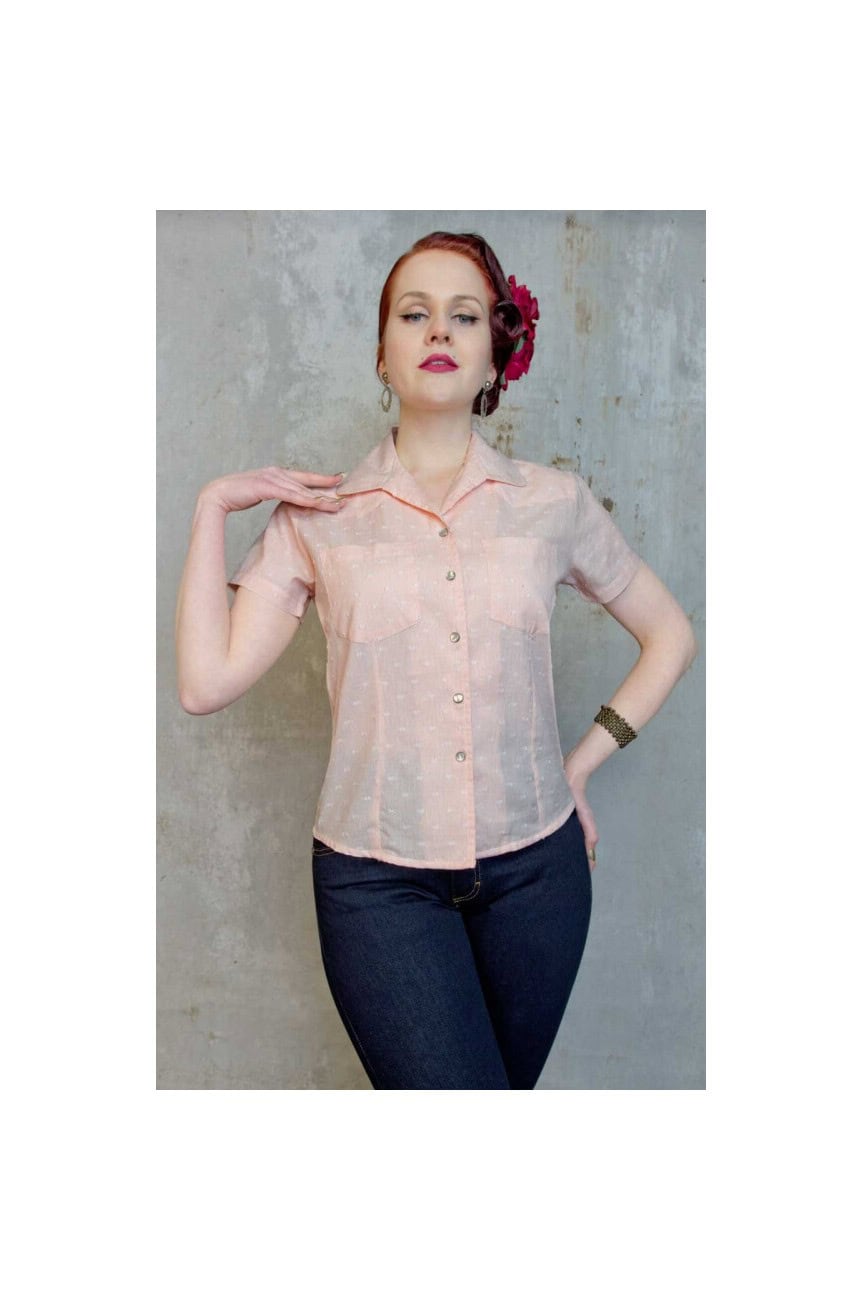 Chemise rose année 1950's