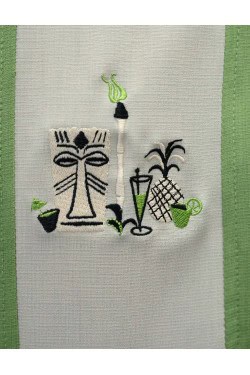 Chemise bowling vert pomme
