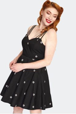 Robe noire a fleurs Vixen