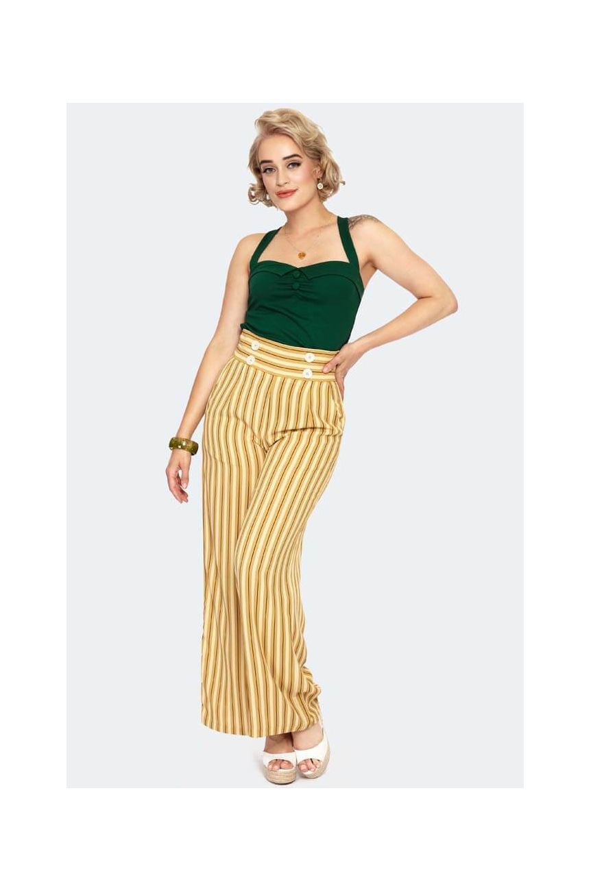 Pantalon swing rayé