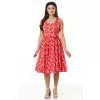 Robe vintage rouge flamant rose