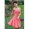 Robe rouge flamant rose 1950's