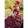 Robe motif cerise noir