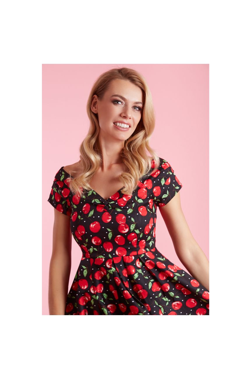 Robe vintage swing cerise