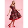 Robe retro motif cerise