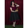 Robe vintage bordeaux et noire taille haute