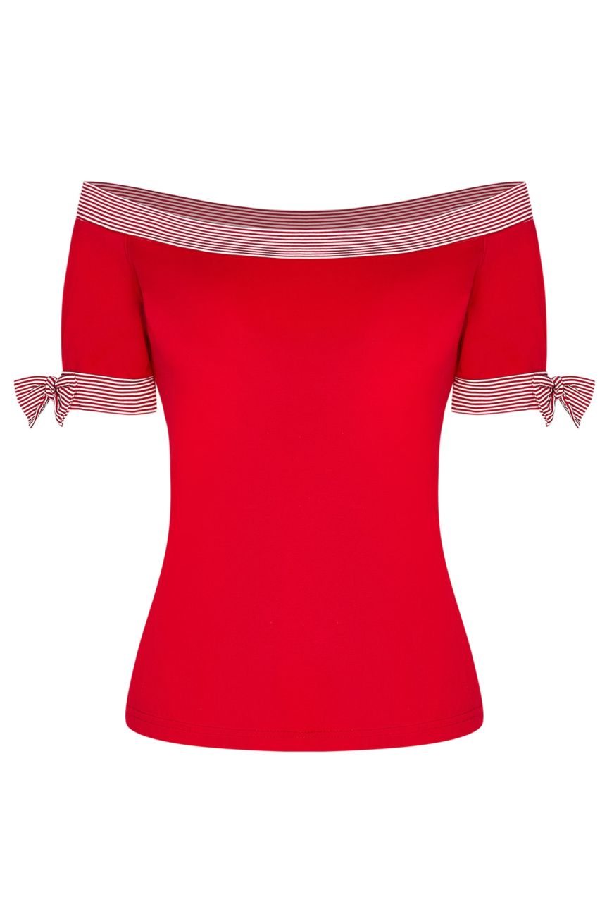 Top rouge col bateau Dolly and dotty