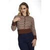 Cardigan vintage marron pied de poule