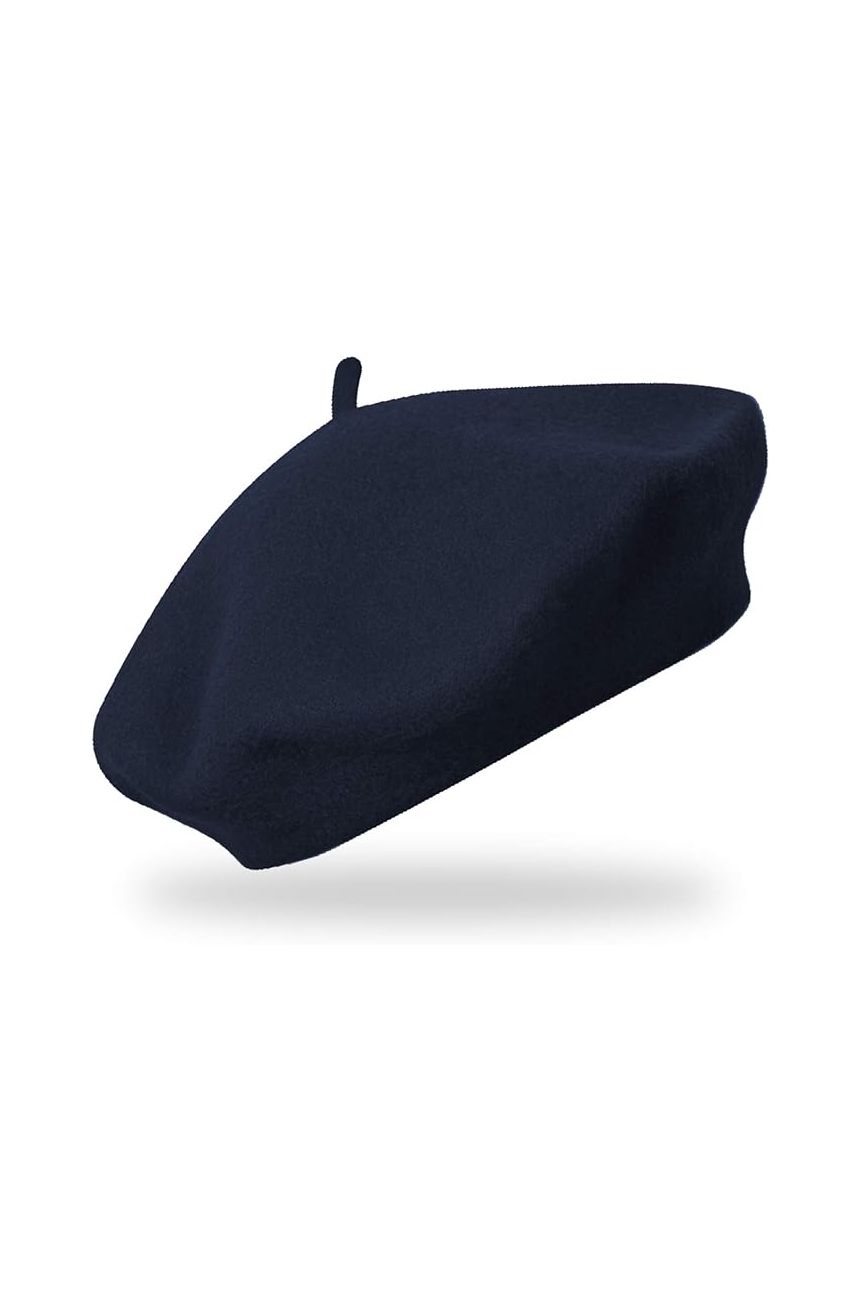 Beret rétro vintage bleu marine