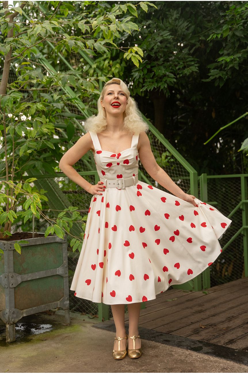 Robe rétro a coeur - Hearts and Roses