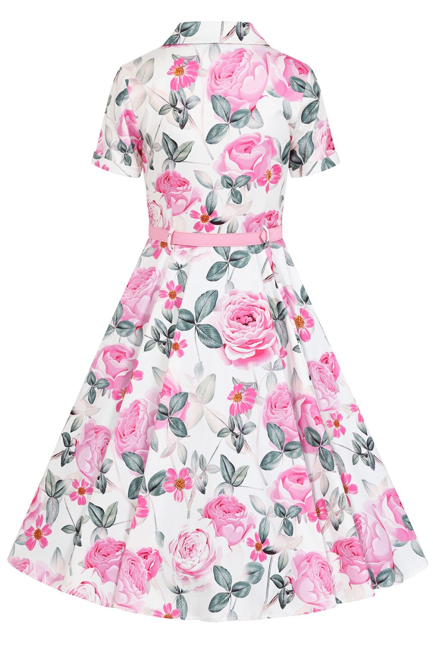 Robe années 50 fleur