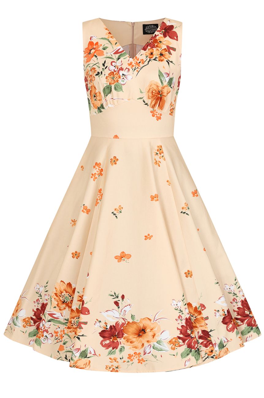 Robe hearts and roses motif placé fleur