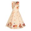 Robe hearts and roses motif placé fleur