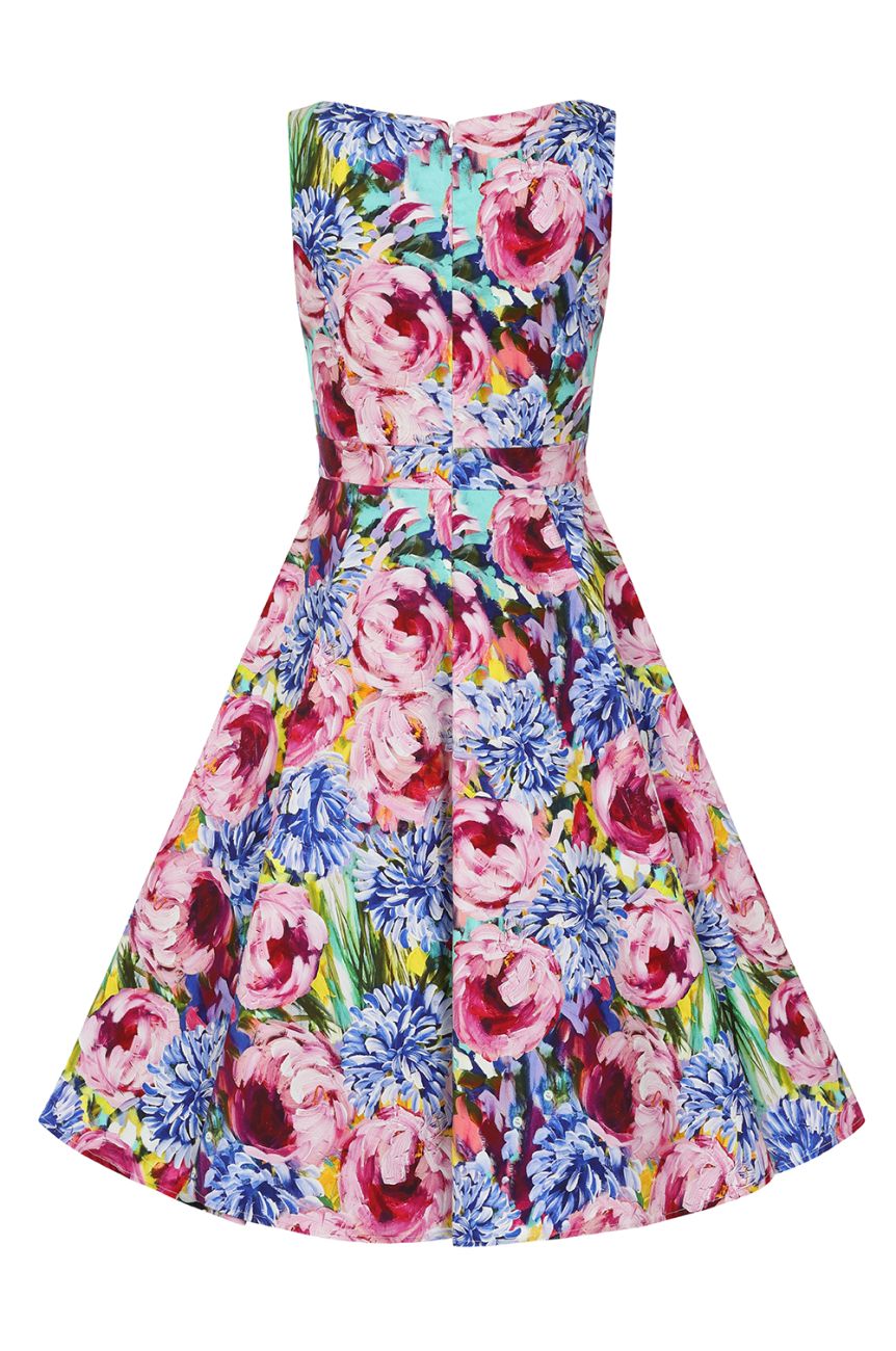 Robe pin-up a fleur