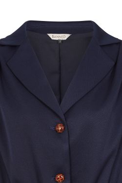 Veste retro bleu marine