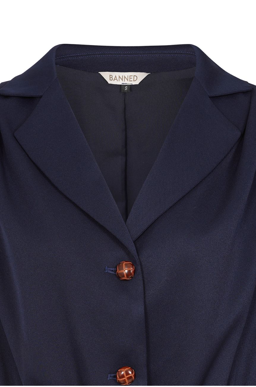 Veste retro bleu marine