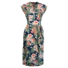 Robe légère rétro motif tropical