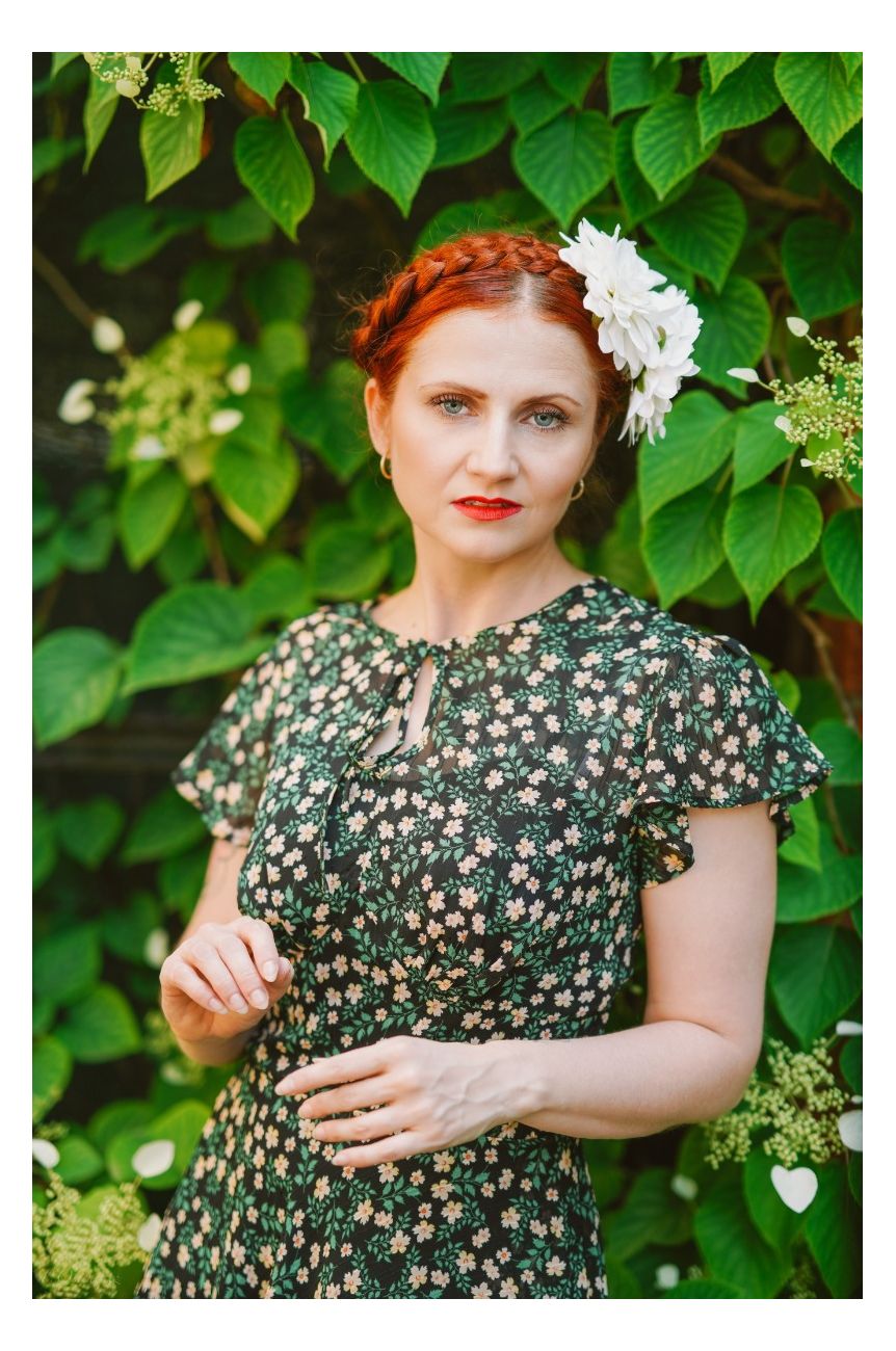 Robe fleurie legere retro