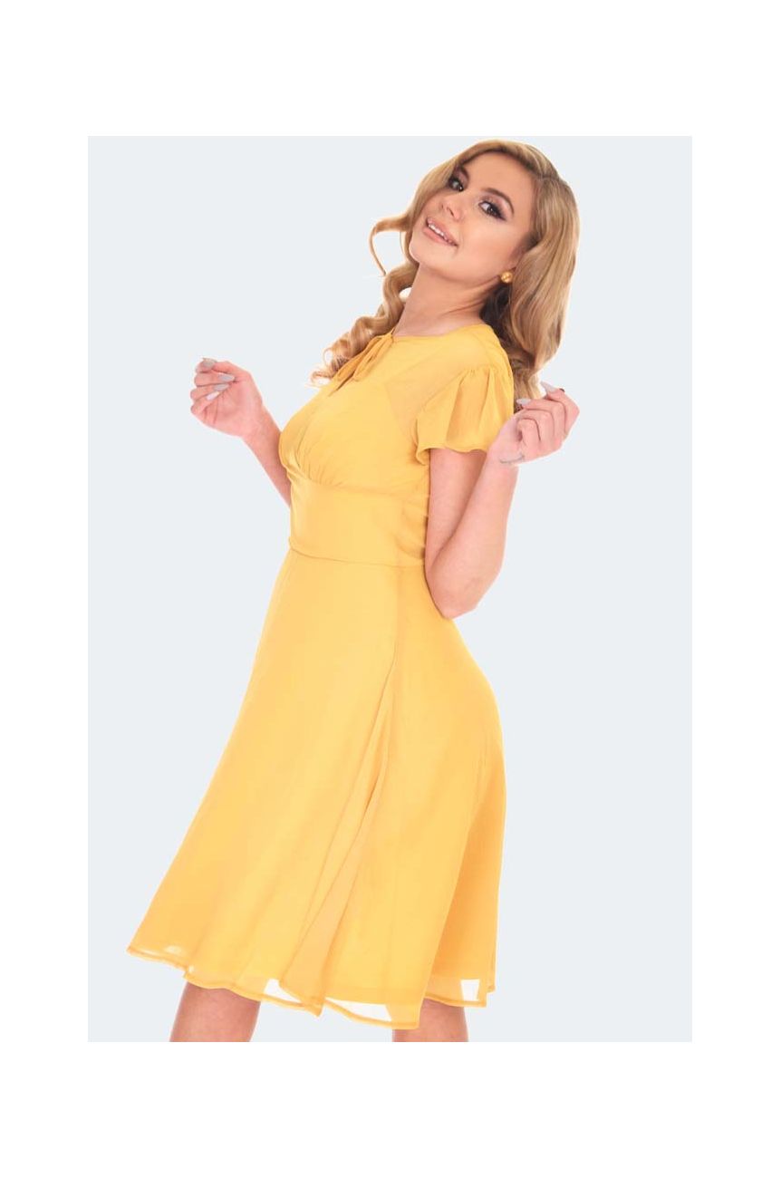 Robe retro moutarde