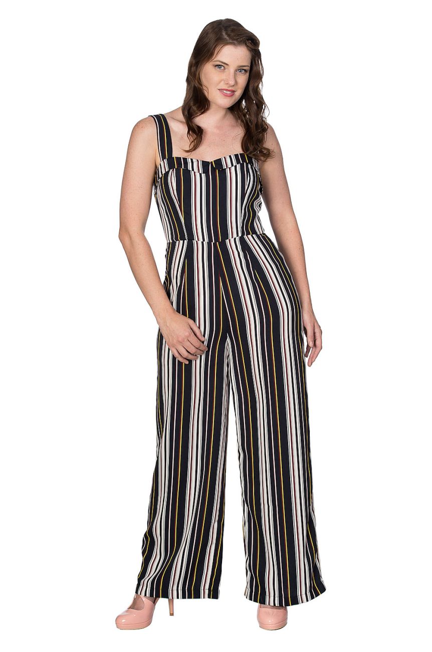 Combinaison rayée multicolore banned retro