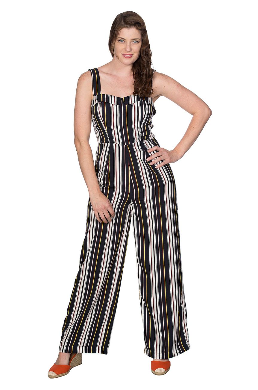 Combinaison rayée multicolore