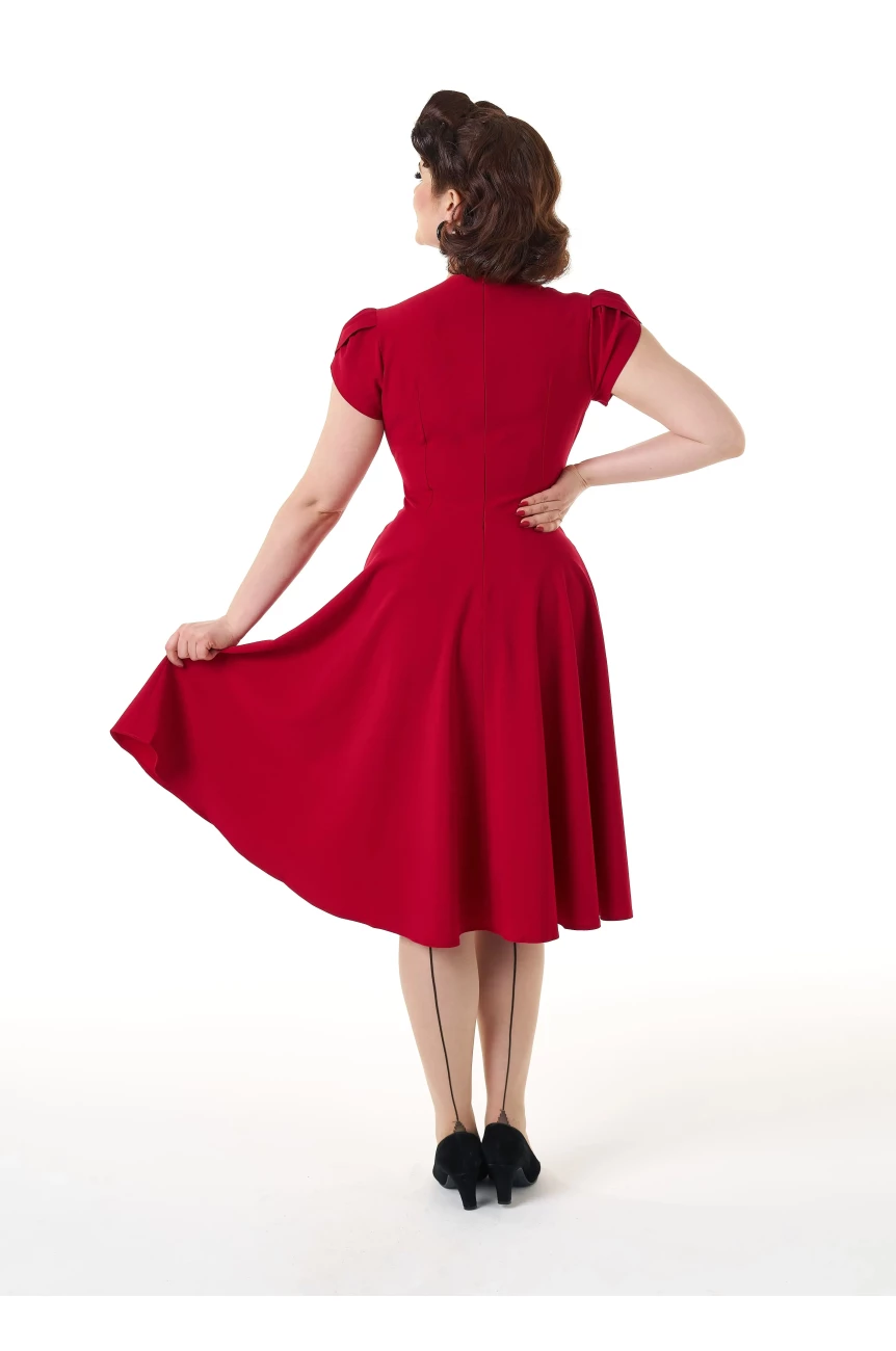 Robe retro rouge Pretty retro
