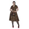 Robe chemise léopard vintage