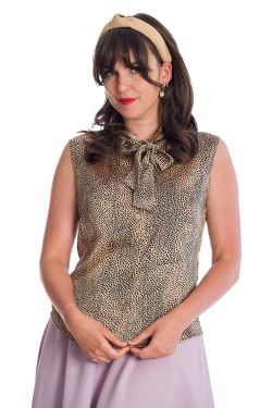 Chemise léopard femme année 50