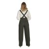 Pantalon vert vintage à bretelles Banned retro