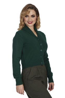 Cardigan pin-up vert années 50