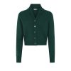 Cardigan rock vert mode vintage