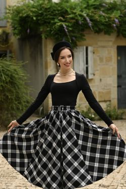 Jupe vintage a carreaux 