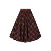 Jupe tartan swing a carreaux marron