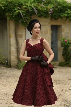 Robe + bolero bordeaux