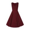 Robe + bolero bordeaux annee 50