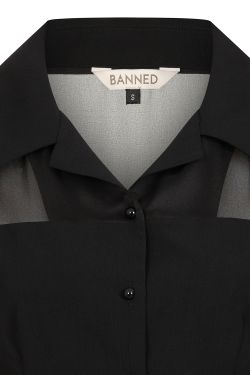 T-shirt pin-up noir années 50