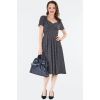 Robe annee 50 grise à pois