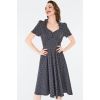Robe rockabilly grise à pois