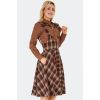 Jupe a bretelles vintage carreaux marron