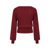 Pull vintage large bordeaux