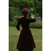 Robe annee 40 en velours bordeaux