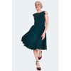 robe vintage vert emeraude col oversized swing