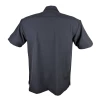 Bowling shirt Crown broderie royale noire pink rose manches courtes rock