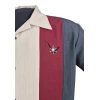 Chemise rockabilly vintage Atomic manches courtes col ouvert retro annees 50