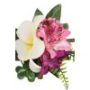 Barrette tropicale orchidees frangipane turban fuchsia pin-up luau retro