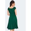 Robe Midi Vert Emeraude Encolure Froncee années 50