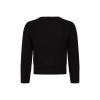 Gilet pin-up noir court tricot ajoure boutons central coton intemporel