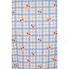 Robe champetre bleu carreaux blanc col chemise ceinture jupe swing