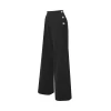 Pantalon vintage noir taille haute jambes larges audacieux intemporel